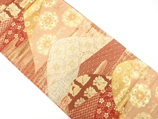 JAPANESE FUKURO OBI / WOVEN SHOKKO PATTERN
